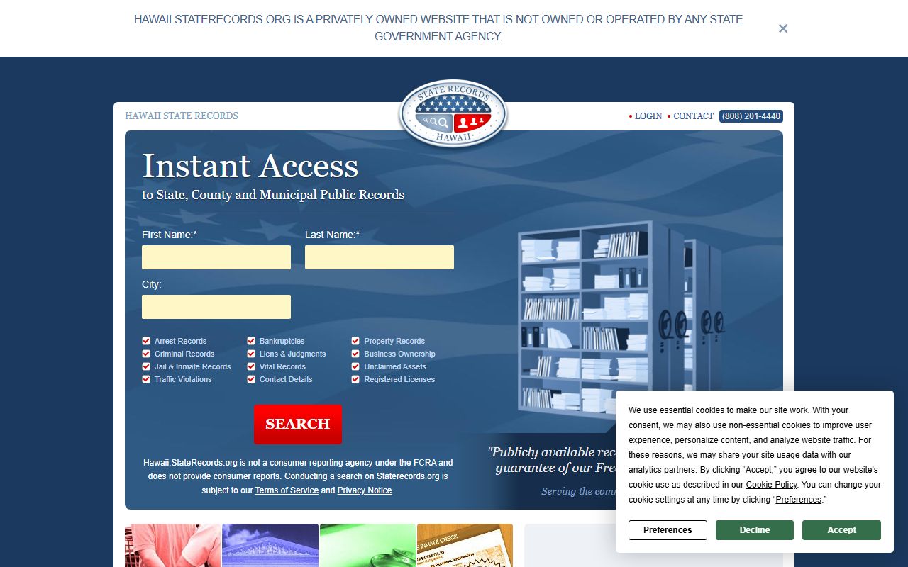 Makakilo Hawaii sex offender registry records managed by HCJDC