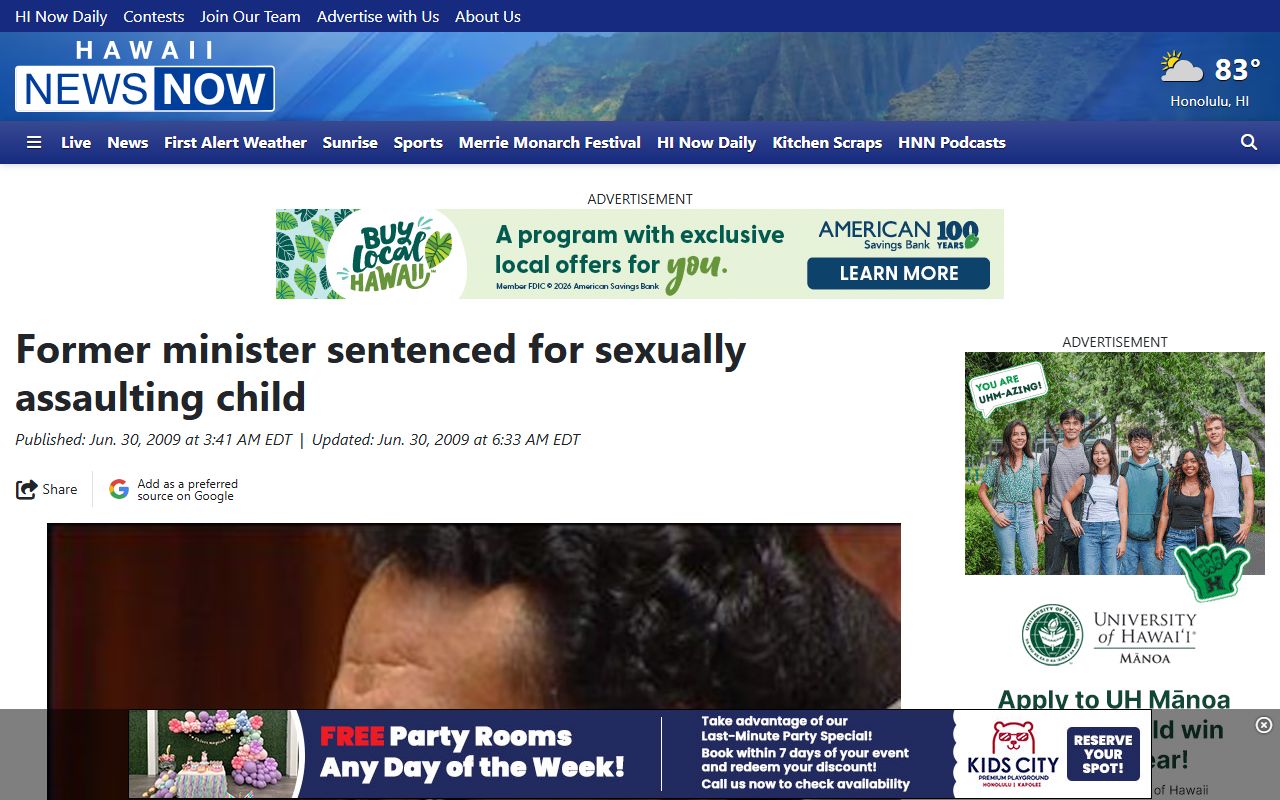 Kaneohe sex offender criminal case news demonstrating Hawaii registration requirements