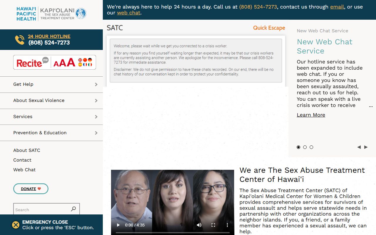Sex Abuse Treatment Center Honolulu providing sex offender registry information and support