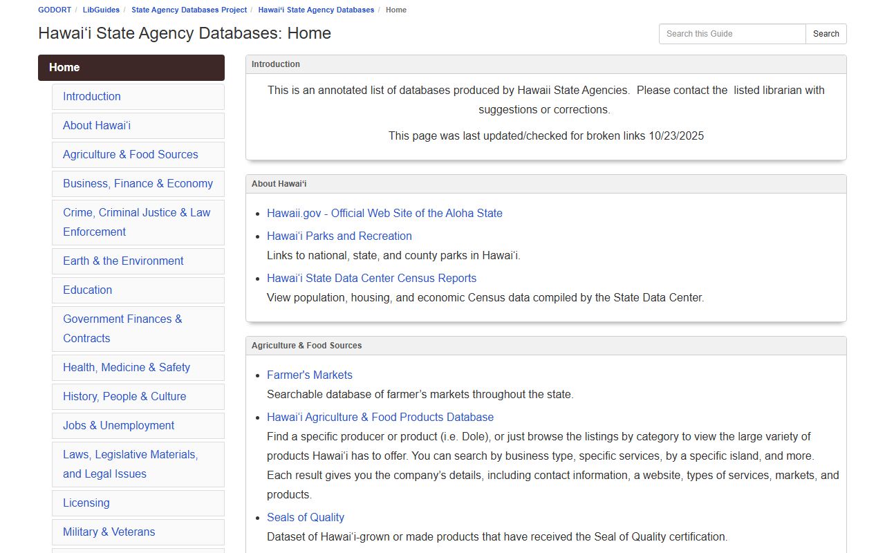 Hawaii state agency databases for Kalawao County sex offender registry access